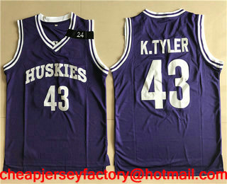 Men's The Movie The 6th Man #43 Kenny Tyler Purple Soul Swingman Basketball Jersey