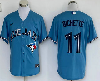 Men's Toronto Blue Jays #11 Bo Bichette Light Blue Cool Base Jersey