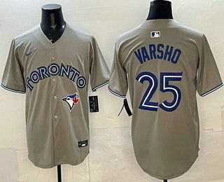 Men's Toronto Blue Jays #25 Daulton Varsho Gray Limited Jersey