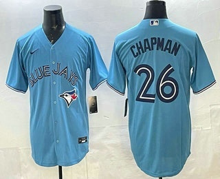 Men's Toronto Blue Jays #26 Matt Chapman Light Blue Cool Base Stitched Jersey