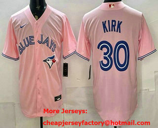 Men's Toronto Blue Jays #30 Alejandro Kirk Pink Cool Base Jersey