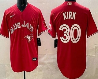 Men's Toronto Blue Jays #30 Alejandro Kirk Red Cool Base Jersey