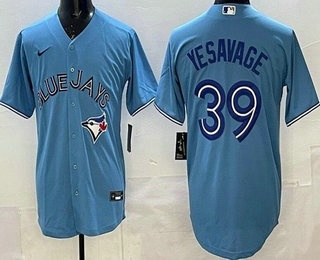 Men's Toronto Blue Jays #39 Trey Yesavage Light Blue Cool Base Jersey