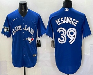 Men's Toronto Blue Jays #39 Trey Yesavage Royal Cool Base Stitched Jersey