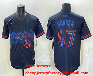 Men's Toronto Blue Jays #47 Addison Barger Black 2024 City Connect Limited Stitched Jersey
