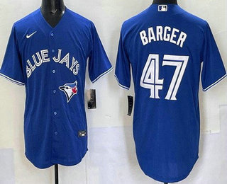 Men's Toronto Blue Jays #47 Addison Barger Blue Cool Base Jersey