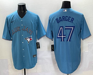 Men's Toronto Blue Jays #47 Addison Barger Light Blue Cool Base Stitched Jersey