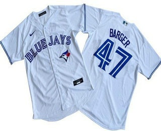 Men's Toronto Blue Jays #47 Addison Barger White Cool Base Jersey