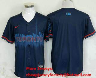 Men's Toronto Blue Jays Blank Black 2024 City Connect Limited Jersey