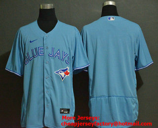 Men's Toronto Blue Jays Blank Blue Stitched MLB Flex Base Nike Jersey