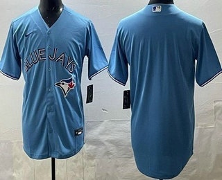 Men's Toronto Blue Jays Blank Light Blue Cool Base Jersey