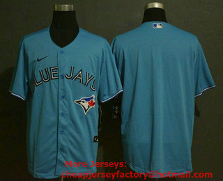 Men's Toronto Blue Jays Blank Light Blue Stitched MLB Cool Base Nike Jersey
