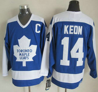 Men's Toronto Maple Leafs #14 Dave Keon 1982-83 Blue CCM Vintage Throwback Jersey