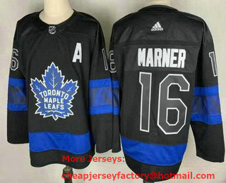 Men's Toronto Maple Leafs #16 Mitch Marner Black X Drew House Inside Out Stitched Jersey