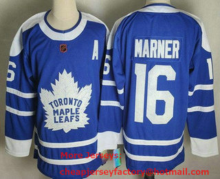 Men's Toronto Maple Leafs #16 Mitch Marner Blue 2022 Reverse Retro Authentic Jersey