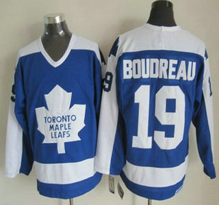 Men's Toronto Maple Leafs #19 Bruce Boudreau 1982-83 Blue CCM Vintage Throwback Jersey