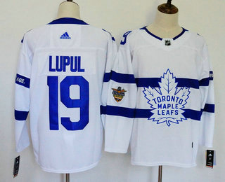Men's Toronto Maple Leafs #19 Joffrey Lupul White 2018 Winter Classic Stitched NHL Hockey Jersey