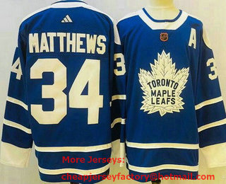 Men's Toronto Maple Leafs #34 Auston Matthews 2022 Reverse Retro Authentic Jersey