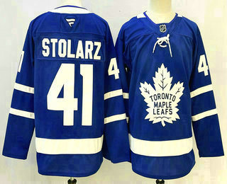 Men's Toronto Maple Leafs #41 Anthony Stolarz Blue Authentitc Jersey