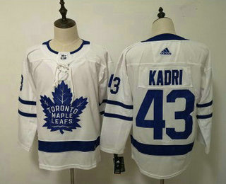 Men's Toronto Maple Leafs #43 Nazem Kadri White 2017-2018 Hockey Stitched NHL Jersey