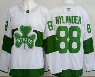 Men's Toronto Maple Leafs #88 William Nylander White St Pats Authentic Jersey