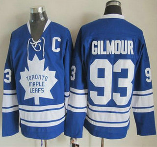 Men's Toronto Maple Leafs #93 Doug Gilmour 1966-67 Blue Third CCM Vintage Throwback Jersey