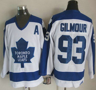 Men's Toronto Maple Leafs #93 Doug Gilmour 1982-83 White CCM Vintage Throwback Jersey