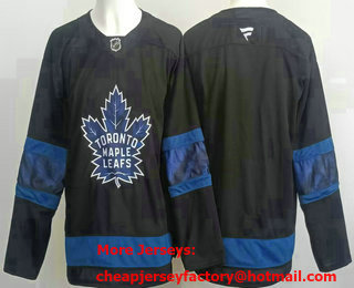 Men's Toronto Maple Leafs Blank Black Alternate Authentic Jersey