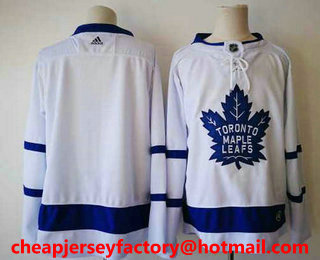 Men's Toronto Maple Leafs Blank White 2017-2018 Hockey Stitched NHL Jersey
