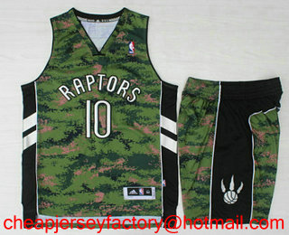 Men's Toronto Raptors #10 DeMar DeRozan Revolution 30 Swingman Camo Canada Flag Jersey With Camo Shorts