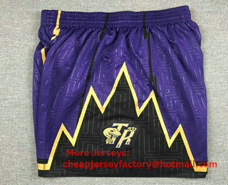 Men's Toronto Raptors Purple Hardwood Classics Soul Swingman Throwback Shorts