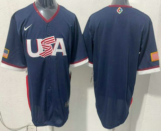 Men's USA Blank Navy 2026 World Baseball Classic Cool Base Jersey
