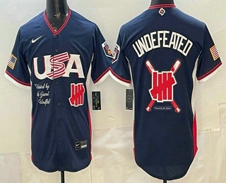Men's USA Undefeated Navy 2026 World Baseball Classic Cool Base Jersey