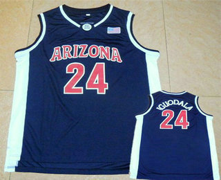 Men's University of Arizona #24 Andre Iguodala Navy Blue College Basketball Jersey