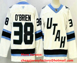 Men's Utah Mammoth #38 Liam O'Brien White Authentic Jersey