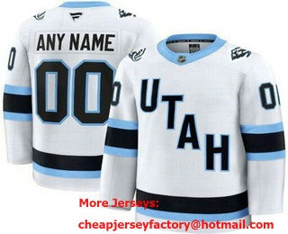 Men's Utah Mammoth Customized White Authentic Jersey