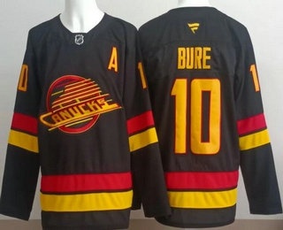 Men's Vancouver Canucks #10 Pavel Bure Black Alternate Authentic Jersey