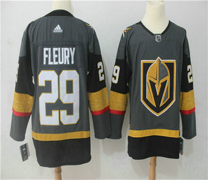 Men's Vegas Golden Knights #29 Marc-Andre Fleury Gray 2017-2018 Hockey Stitched NHL Jersey