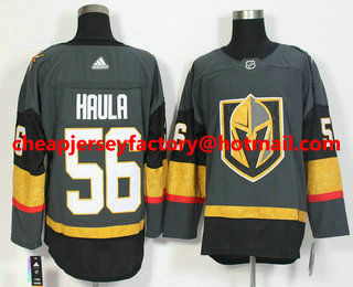 Men's Vegas Golden Knights #56 Erik Haula Gray 2017-2018 Hockey Stitched NHL Jersey