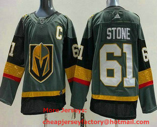 Men's Vegas Golden Knights #61 Mark Stone Gray Authentic Jersey