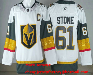 Men's Vegas Golden Knights #61 Mark Stone White Authentic Jersey