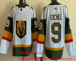 Men's Vegas Golden Knights #9 Jack Eichel White Authentic Jersey