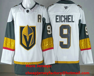 Men's Vegas Golden Knights #9 Jack Eichel White Authentic Jersey