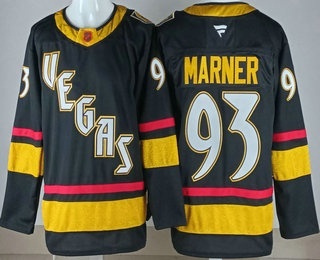 Men's Vegas Golden Knights #93 Mitch Marner Black Reverse Retro Authentic Jersey