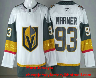 Men's Vegas Golden Knights #93 Mitch Marner White Authentic Jersey