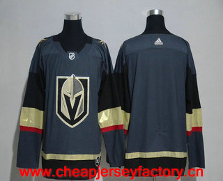 Men's Vegas Golden Knights Blank Gray 2017-2018 Hockey Stitched NHL Jersey