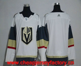 Men's Vegas Golden Knights Blank White 2017-2018 Hockey Stitched NHL Jersey