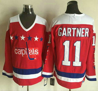 Men's Washington Capitals #11 Mike Gartner 1987-88 Red CCM Vintage Throwback Jersey