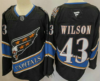 Men's Washington Capitals #43 Tom Wilson Black Authentic Jersey