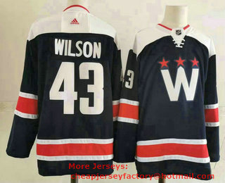 Men's Washington Capitals #43 Tom Wilson NEW Navy Blue Adidas Stitched NHL Jersey